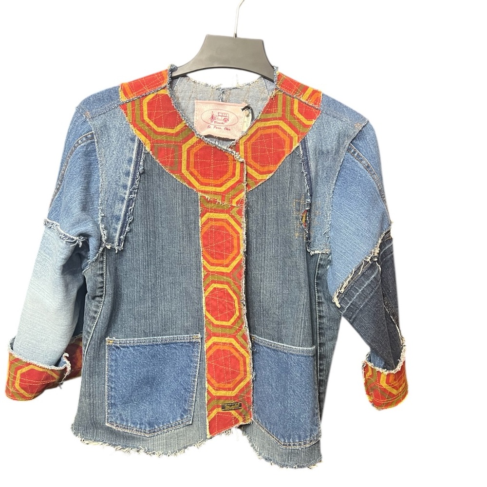 Blanche St.Paris, Ohio. Unique patchwork jeans jacket Size S Color Blue